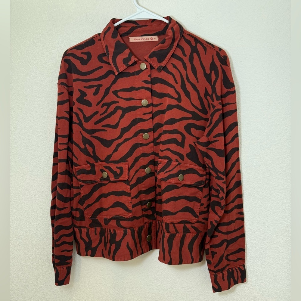 XCVI Wearables Top Women Small Zebra